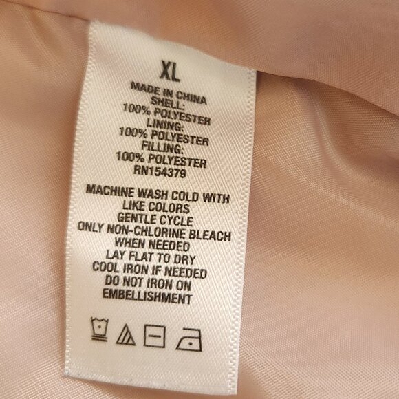 Aeropostale Carnation Pink Quilted Puffer Vest Zip Up Size XL - Picture 8 of 8